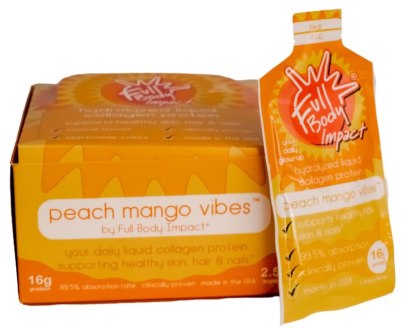 FULL BODY IMPACT Liquid Collagen Protein, Peach Mango Vibes