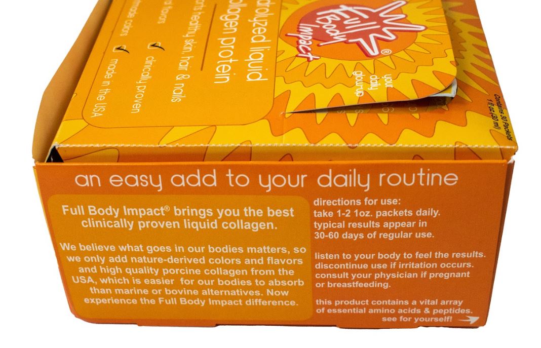 Liquid Collagen – Peach Mango Vibes™ On-the-Go Box (30 Packets)-FULL BODY IMPACT